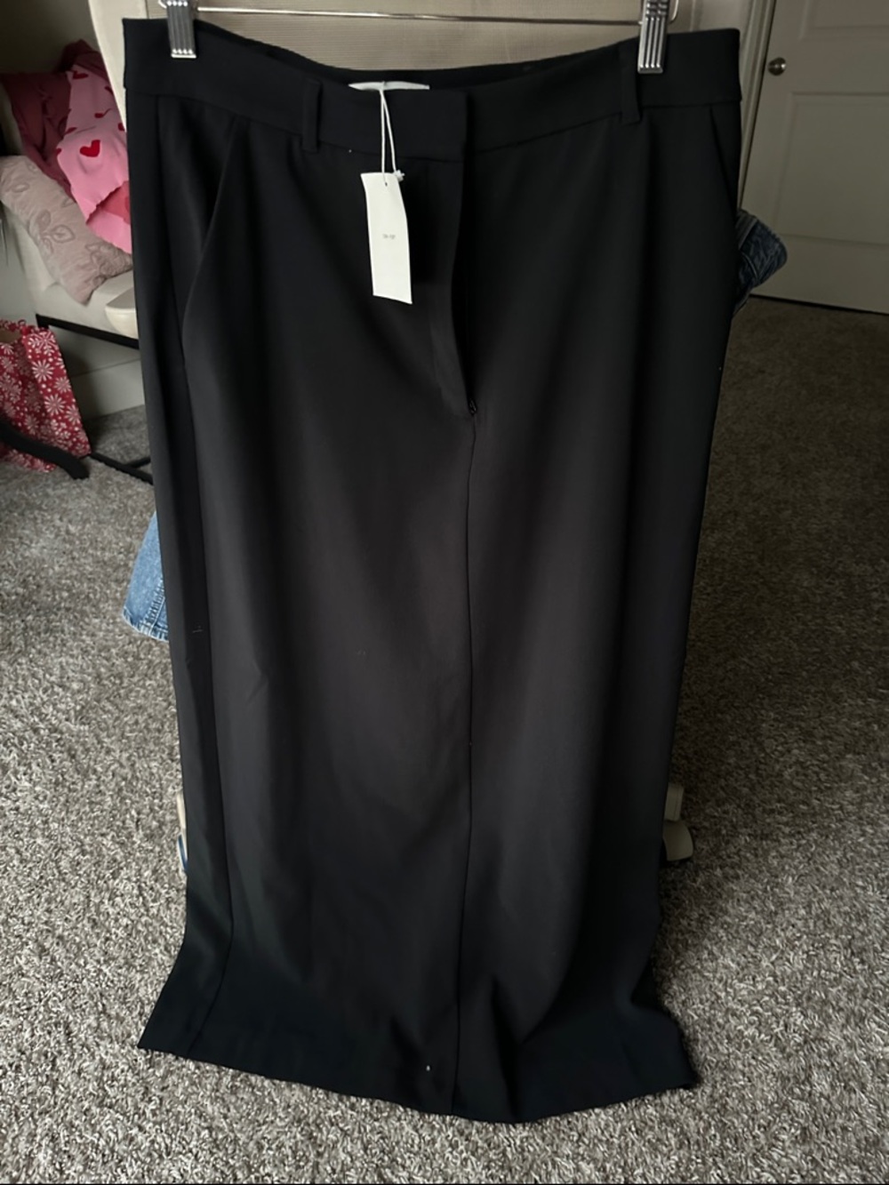 Oak + Fort Black Black Maxi Skirt